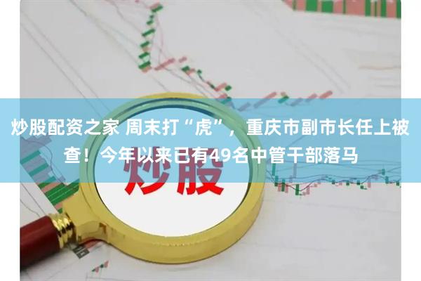 炒股配资之家 周末打“虎”，重庆市副市长任上被查！今年以来已有49名中管干部落马